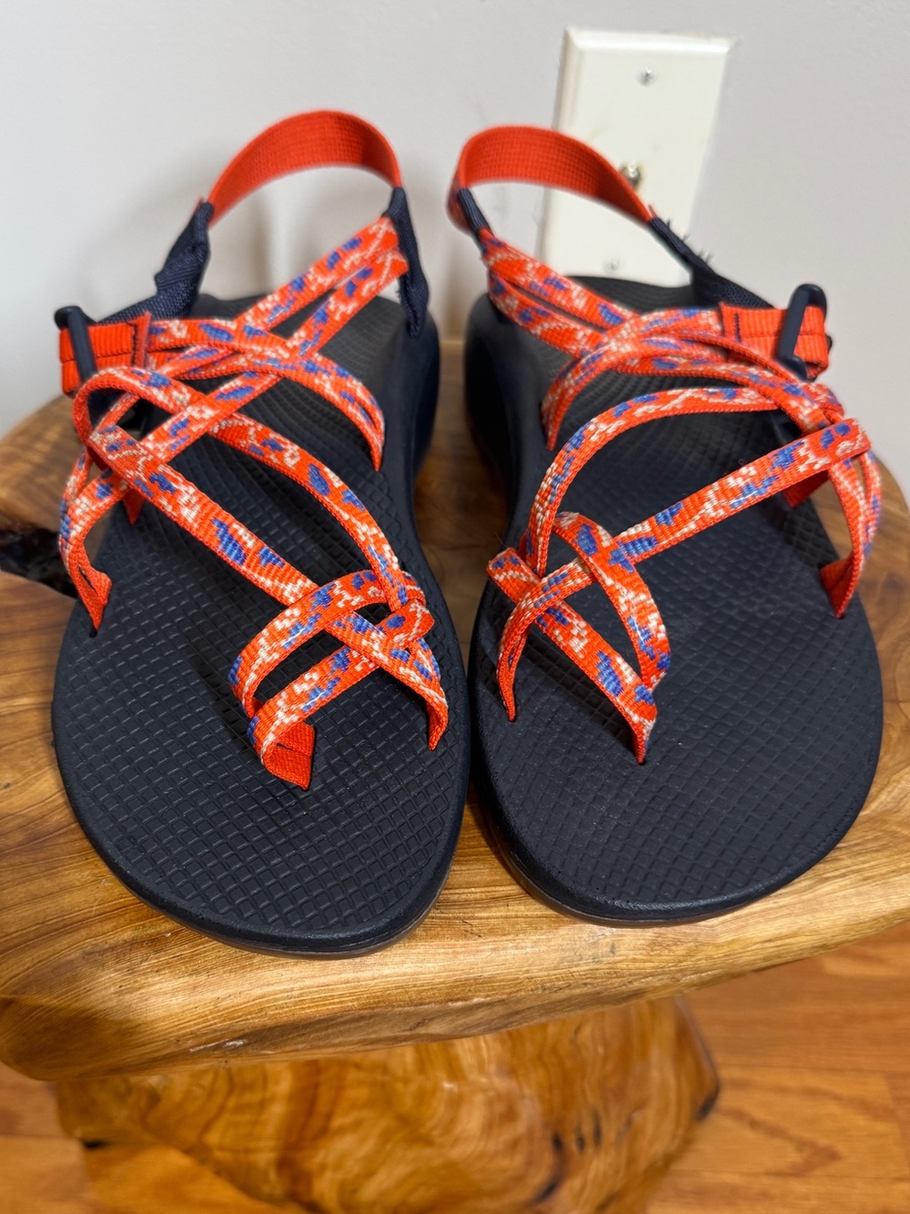 Chaco ZX/2 Cloud Dual Strap Cushioned Sandals Women Botanic Spicy Orange Sz. 10 - Picture 2 of 10